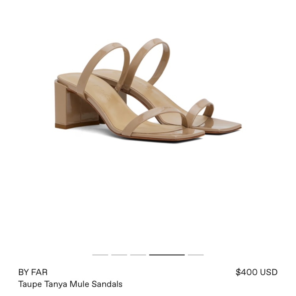 By Far Tanya Heels Size 7 Taupe